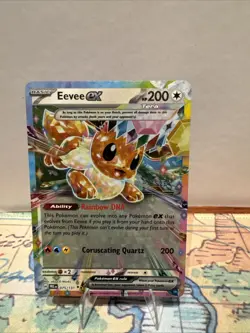 Pokemon Eevee ex Tera Card 200 HP Rainbow DNA Ability - Image 1