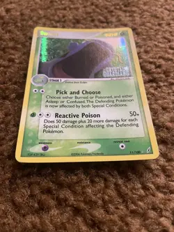 Swalot 11/100 Stamped Reverse Holo EX Crystal Guardians Pokemon TCG 2004 Card - Image 2
