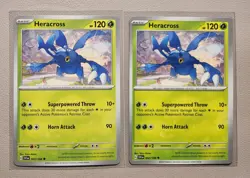 2x Heracross 002/198 Pokemon card Scarlet & Violet uncommon NM - Image 1