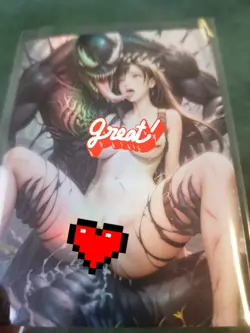 VENOM/TIFA LOCKHART ULTIMATE RAINBOW FOIL CUSTOM ANIME CARD - Image 2