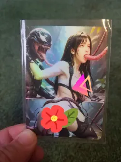 VENOM/TIFA LOCKHART ULTIMATE RAINBOW FOIL CUSTOM ANIME CARD - Image 4