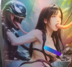 VENOM/TIFA LOCKHART ULTIMATE RAINBOW FOIL CUSTOM ANIME CARD - Image 5