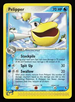 Pelipper 19/109 Rare EX Ruby & Sapphire Pokemon Card - Image 1