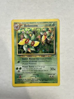 Pokemon TCG Bellossom Neo Genesis Holo Unlimited Rare Card 3/111 - Image 1