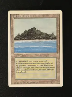Magic The Gathering Tropical Island Revised Edition Dual Land NM - Image 1