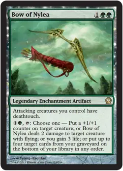 MTG Bow of Nylea, Theros, Heavily Played, English - Image 1