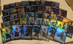 MTG Lot of 43 FOIL Double Sided Token's from Final Fantasy - Image 1