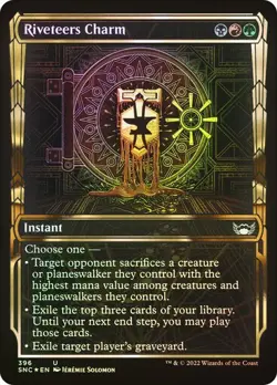 Riveteers Charm FOIL GILDED - 396 - Uncommon - Streets of New Capenna SNC MTG - Image 1