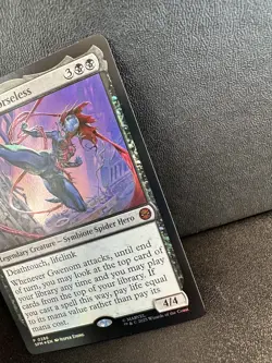 GWENOM, REMORSELESS FOIL - Promo / Mythic - SPM Marvel's Spider-Man MTG - Image 4