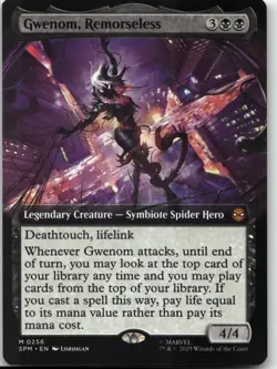MTG: Gwenom, Remorseless (Extended Art) - Marvel's Spider-Man #256 M Normal NM - Image 1