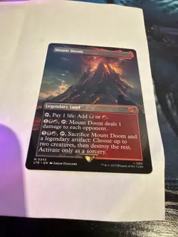 Mount Doom (Borderless) The Lord of the Rings MtG (LTR 0343) NM - Image 1