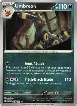 Umbreon Poke Ball Pattern Rare 59/131 Pokemon TCG Prismatic Evolutions - Image 1