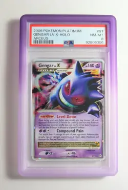 PSA 8 ✨ Gengar LV . X Holo ✨ Platinum Arceus 👻 2009 Pokemon #97 + 💜 PSA Guard - Image 1