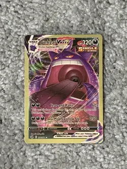 Pokemon Gengar VMax HP320 Fear & Panic #157/264 Gold Foil Fan Art NM! - Image 1