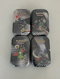 Lot of 4x Pokemon Black Bolt & White Flare Unova Mini Tins New Sealed Free Ship - Image 1
