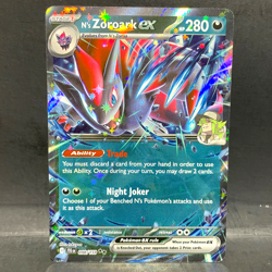 2025 POKEMON JOURNEY TOGETHER N'S ZOROARK EX 098/159 DOUBLE RARE - Image 1