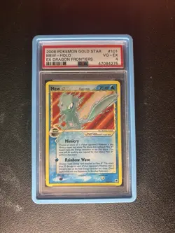 2006 Pokemon EX Dragon Frontiers GOLD STAR MEW PSA 4 - Image 1