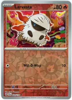 Larvesta - Reverse Holo - 028/159 - Journey Together - English - NM/M - Pokemon - Image 1