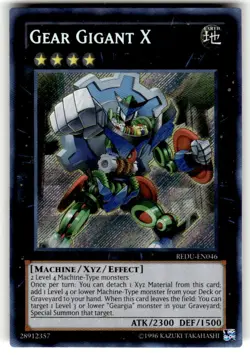 YuGiOh Gear Gigant X REDU-EN046 Unlimited Edition Secret Rare NM - Image 1