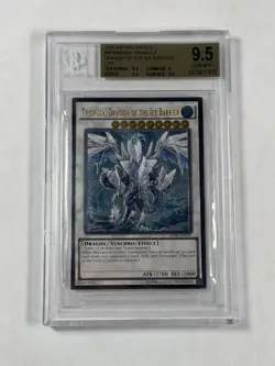 BGS 9.5 Trishula Dragon of the Ice Barrier AP08-EN001 Ultimate Rare YUGIOH - Image 1