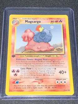Magcargo [NM] 1st Edition Neo Revelation Set - 33/64 Pokemon Card - Image 1