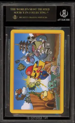 Pokemon Mario & Luigi Pikachu Queen of Diamonds Playing Cards BGS 10 BLACK LABEL - Image 2