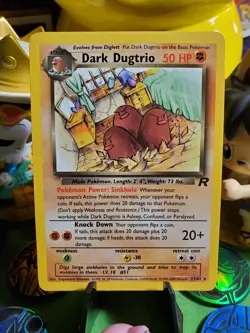 Pokemon TCG Vintage 2000 Team Rocket Dark Dugtrio 23/82 NM/M Non Holo Rare Card - Image 1