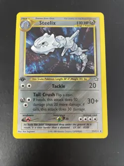 Steelix 15/111 1st Edition Neo Genesis Holo Pokemon Trading Card - Image 1