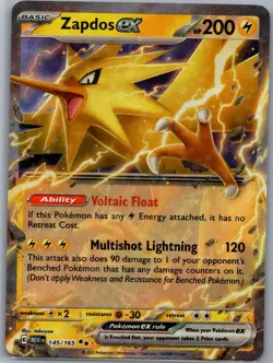 Zapdos ex 145/165 SV: Scarlet & Violet 151 - Pokemon Card - NM - Image 1