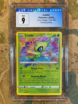 Pokemon Card TCG - Celebi 009/185 Amazing Rare Vivid Voltage CGC 9 Mint - Image 1