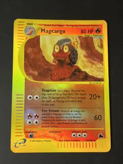 MAGCARGO 18/144 Skyridge REVERSE HOLO RH rare E-Series Pokemon TCG card NM - Image 1