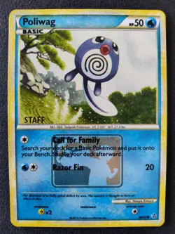 Pokemon Poliwag Staff Stamp League Play Promo Unleashed Set 58/95 NM/MINT Card - Image 1