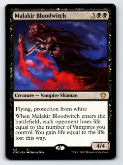 Malakir Bloodwitch R Commander: Innistrad: Crimson Vow # 131 NM Normal - Image 1