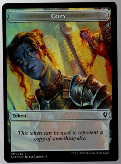 (1x) Copy / Treasure 019/020 Double Sided Token Foil Baldur's Gate MTG NM - Image 1
