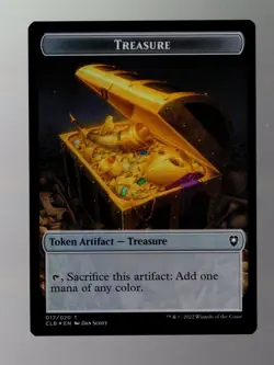 (1x) Copy / Treasure 019/020 Double Sided Token Foil Baldur's Gate MTG NM - Image 2