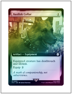 1x Basilisk Collar, Extended Art Foil, Magic MTG NM - Image 1