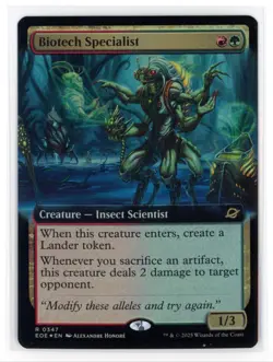 MtG EOE Biotech Specialist #347 Extended Art FOIL - Image 1