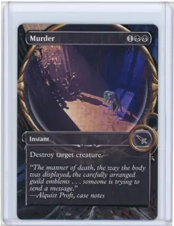 Murder Murders at Karlov Manor Magic Hand Painted Altered Art MTG - Image 1