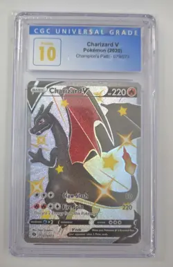 CGC 10 Prestine Charizard V 079/073 Champions Path Pokemon 2020 Eq. PSA 10 - Image 1