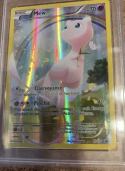 Pokemon 2016 XY Black Star Promo Mythical Collection #XY110 Full Art Mew PSA 8 - Image 3