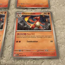 Lot of (5) Pokemon TCG: Scarlet & Violet - Paldean Fates - Charmeleon 008/091 - Image 2