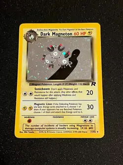 Pokemon Dark Magneton TCG Holo Rare Card 11/82 Unlimited - Image 1