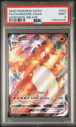 Pokemon Darkness Ablaze Charizard VMAX Full Art Ultra Rare Card 20/189 PSA 9 - Image 1