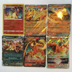 Pokemon Card Lot of 6 Charizard Holo Rare Full Art EX V Star Promo Near Mint + - Image 1