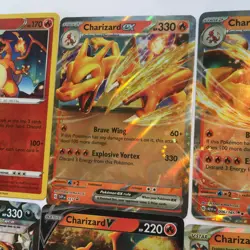 Pokemon Card Lot of 6 Charizard Holo Rare Full Art EX V Star Promo Near Mint + - Image 3