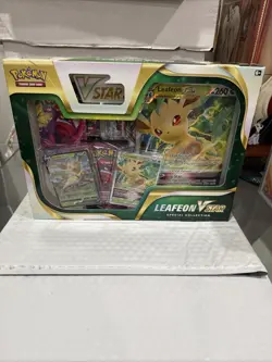 Pokemon TCG Leafeon Vstar Special Collection Box Factory Sealed - Image 1