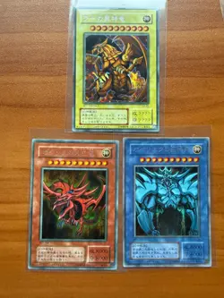 Slifer G4 01 Obelisk G4 02 Winged Dragon of RA G4 03 2000 Japanese Secret LP+ - Image 1