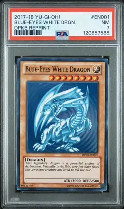 Yu-Gi-Oh! 2017 Blue Eyes White Dragon DPKB EN001 PSA 7 - Image 1