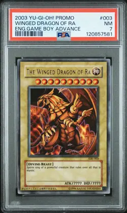 Yu-Gi-Oh! 2003 Winged Dragon of Ra Game Boy Advance GBI 003 PSA 7 - Image 1