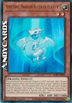 SPECTRAL, DRAGON RULER OF FLICKERS • Ultra R • ALIN EN018 • 1Ed • Yugioh! - Image 1